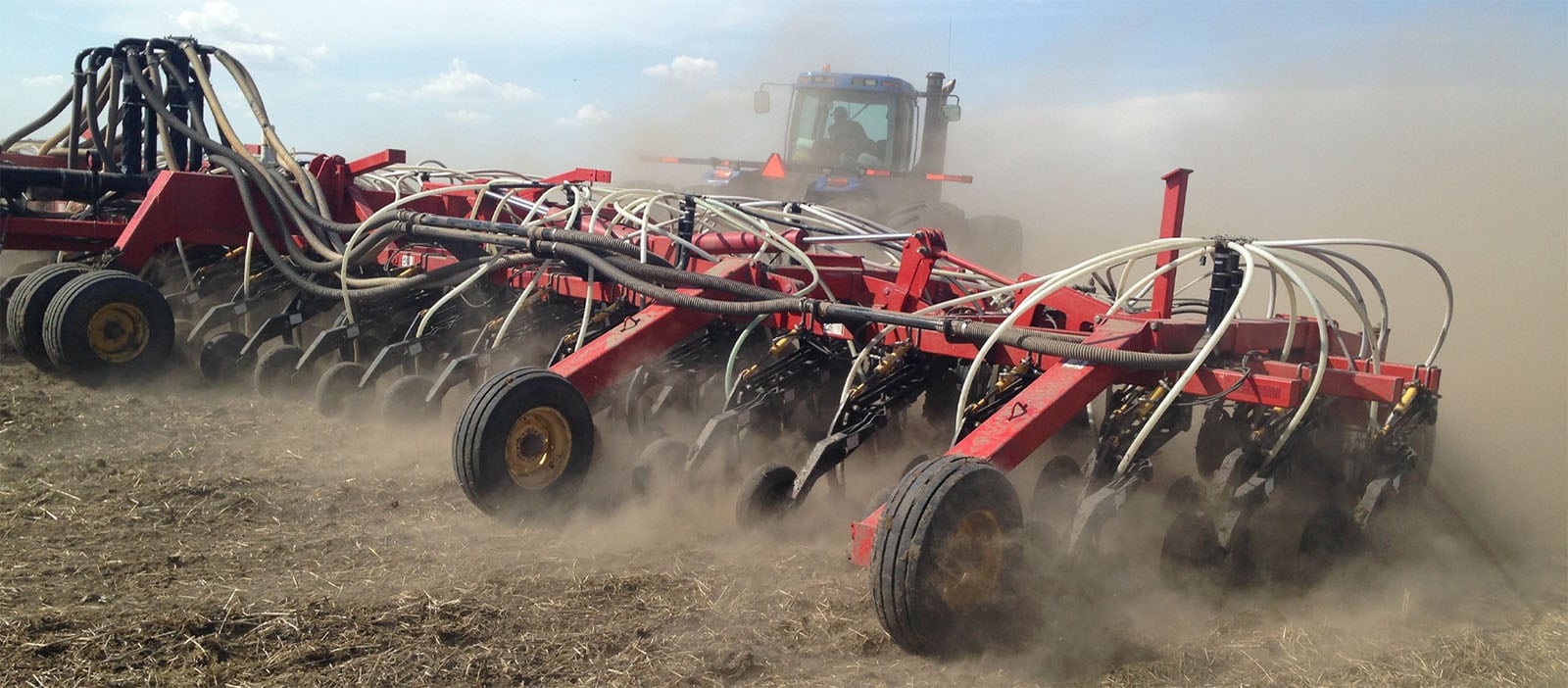Tractor pulling agruculture equipment